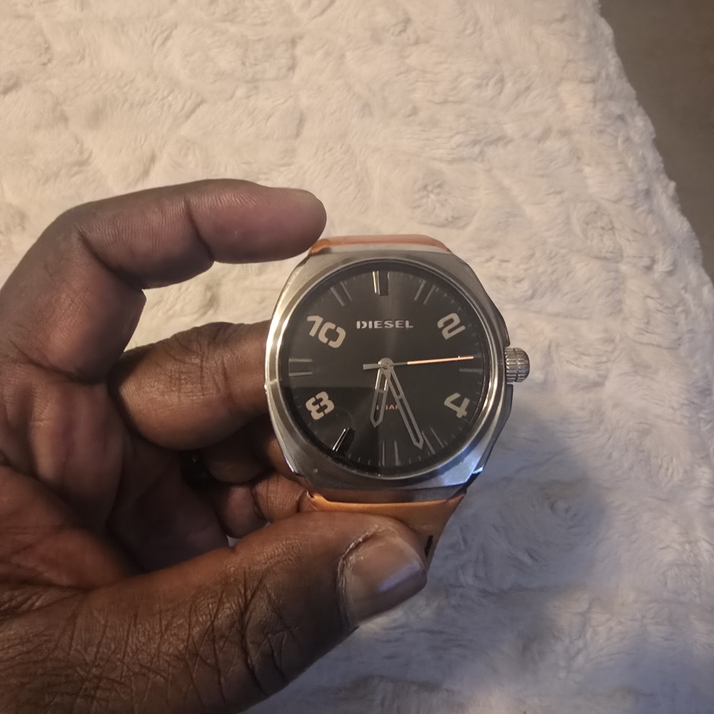 Diesel Men's Black and Tan Watch